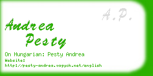 andrea pesty business card